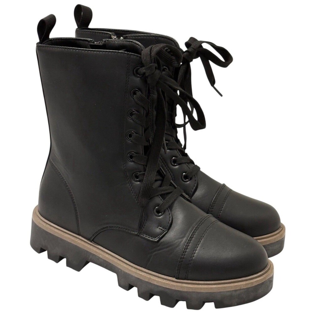 Jessica Carlyle Boots Women’s Size 8 NWOT Black Combat Punk Type